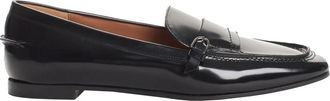 Emporio Armani Leren Loafers met Lakafwerking - Dames - Loafers - Zwart - 35 EU - Leer - Schoenen