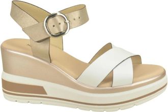 Nero Giardini Nacre Sand Spie Z Sleehakken - Dames - Sleehakken - Wit - 40 EU - Leer - Schoenen