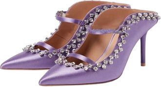 Generic Womens Rhinestone High Heel Pumps Slip On Summer Casual Beach Party Dress Shoes Purple