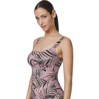 Gottex La Palm U-Wire Tankini Top in Dusk-Pink at Nordstrom, Size 16