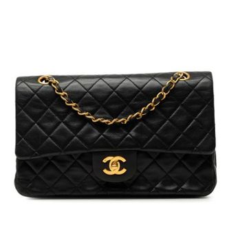 Chanel Pre-owned Vintage Double Flap Shoulder Bag - Dames - Pre-owned - Zwart - Maat: ONE Size Leer
