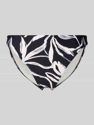 Marc O'Polo Bikini Slip mit floralem Muster in Black, Gr&ouml;&szlig;e XL