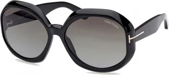 Tom Ford FT1011 01B Shiny Black/Gradient Smoke