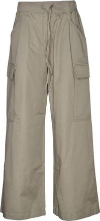 Replay Cargo Broek - Dames - Wijde Broeken - Groen - W27 - Katoen - Broeken