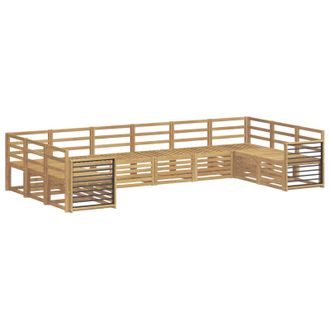 vidaXL Conjunto De Sof&aacute;s De Exterior 10 Uds. Blanco Vidaxl