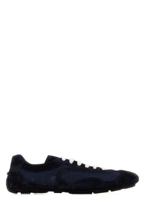 Prada Midnight Blue Lace Up Sneakers