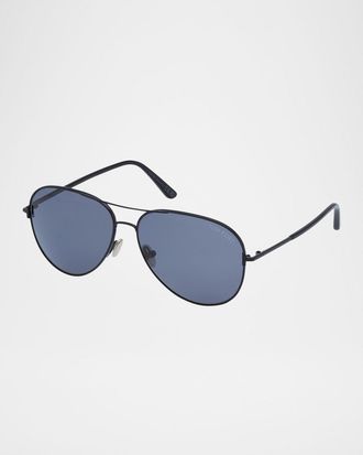 Tom Ford Men & apos;s Clark Metal Aviator Sunglasses
