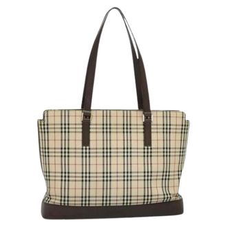 Burberry Pre-owned Tote Bags, female, Beige, Size: ONE SIZE Pre-owned Nova check tote