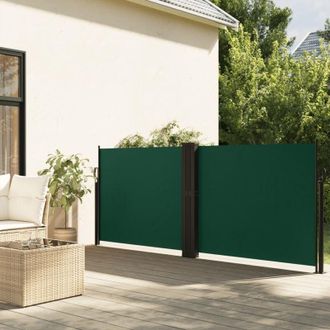 vidaXL Toldo Lateral Retr&aacute;ctil Verde Oscuro 140x1000 Cm Vidaxl