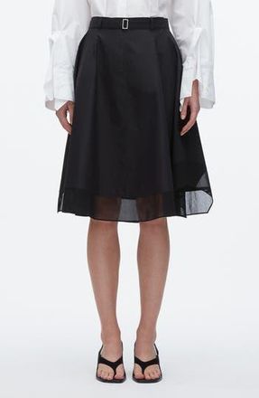 3.1 Phillip Lim Belted A-Line Chiffon Skirt in Black at Nordstrom Rack, Size 4
