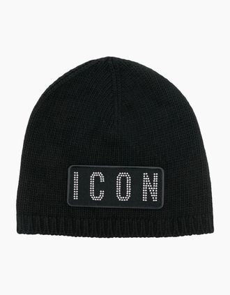Dsquared2 Mens Be Icon Studs Hat - Black - Size: 0