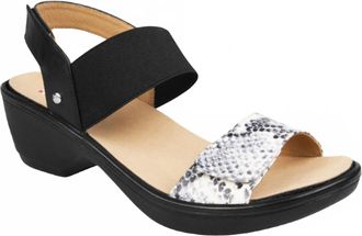 Revere Comfort Shoes Womens Valencia Sandal In Natural Snake