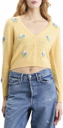Rixo Merinda Cardigan In Yellow