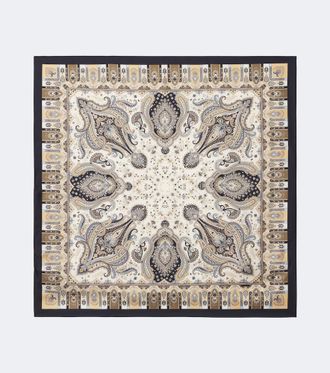 Etro Printed silk twill scarf
