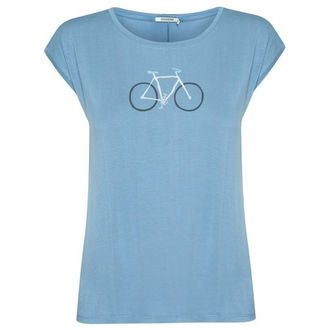 Greenbomb Bike Handdrawn Timid T-Shirt f&uuml;r Damen | blau