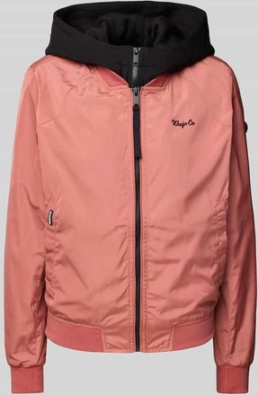 Khujo Bomberjacke mit Label-Print Modell SEEAM in Altrosa, Gr&ouml;&szlig;e XS