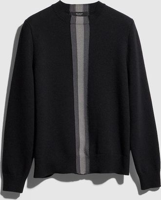 Gucci Knit Wool Sweater With Muted Web, Size XXXL, Black