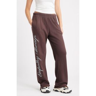 The Mayfair Group Empathy Always Waffle Knit Pants in Brown at Nordstrom Rack, Size Medium/large