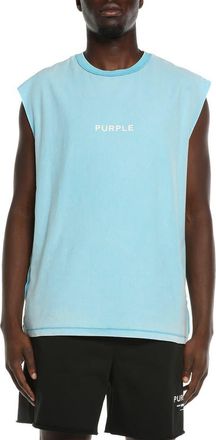 Purple Cotton Graphic Logo Muscle Tank in Blue at Nordstrom, Size Xx-Large