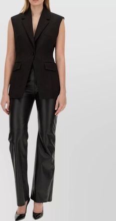 Moschino high waist flared pants with embroidered detail