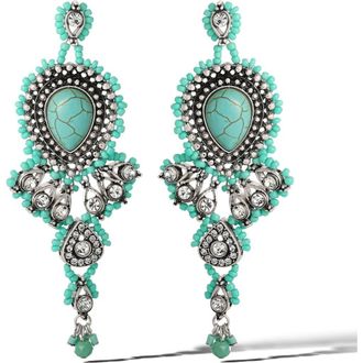 Jessica Simpson Turquiose Bead Statement Earrings in Turquoise at Nordstrom
