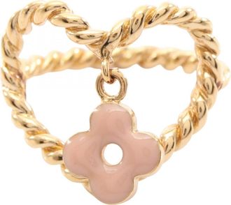 Louis Vuitton Gold Pink Gold Plating Band Ring (Pre-Owned)