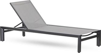 Brigros Comparte tumbona de exterior gris con estructura de aluminio