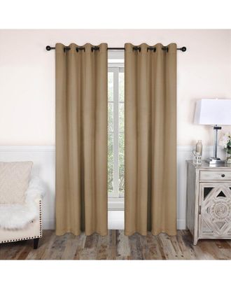 Superior 52X96 Solid Classic Modern Blackout 2Pc Curtain Panel Set