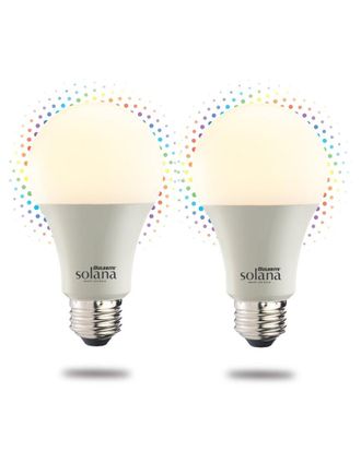 Bulbrite Solana Pack Of 2 A19 Smart Wifi Connected 90Cri Color Changing Led Bulb