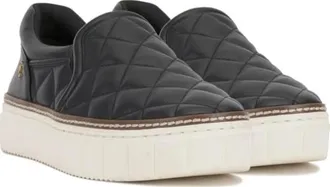 Vince Camuto Romie Sneakers Womens Black Quilted Slip On Platform RHS8322