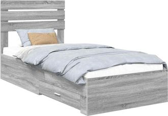 vidaXL Bed Frame with Drawer with Headboard Manual Engineered Wood vidaXL