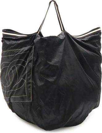 Chanel Sport Black Nylon Handbag Tote Bag (Pre-Owned)