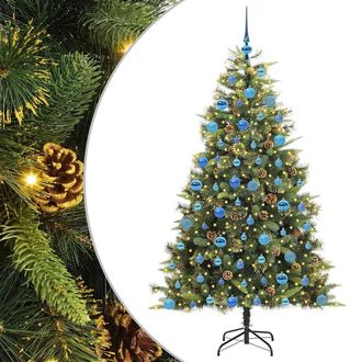 vidaXL &Aacute;rbol De Navidad Artificial Con Ramas Plegables Y Conos 180 Cm Vidaxl