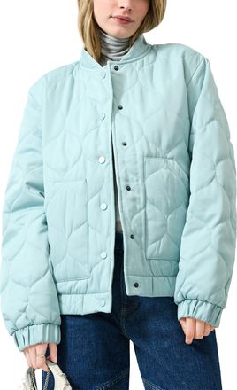 QS by s.Oliver Steppjacke QS, Damen, Gr. XXL (44), sage gr&uuml;n, Web, Obermaterial: 100% Polyester. Futter: 100% Polyester, unifarben, normal h&uuml;ftbedeckend, Rundhals, e