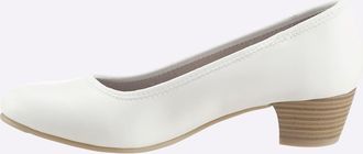 Jana Pumps JANA, Damen, Gr. 37, weiss (wei&szlig;), Lederimitat, Schuhe Pumps