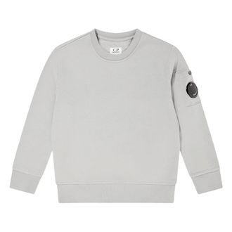 C.P. Company C.P. Company, Kids Sweatshirts, male, Gray, 4 Y, Lens Cotton Fleece Sweatshirt