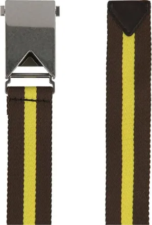 Bottega Veneta Polyester Belt in Brown/Yellow