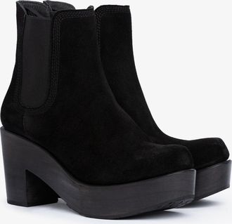 Pedro Garcia Midi heel chealse boot in black suede | Dalmi | Fall winter 26 |
