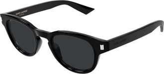 Saint Laurent Round-frame Sunglasses - Black - One Size