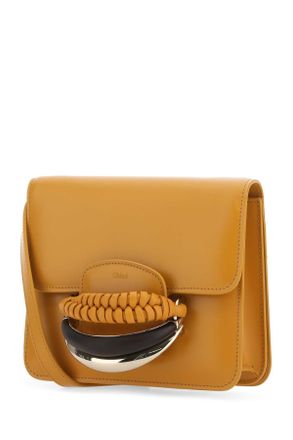 Chlo&eacute; Womens Mustard Leather Kattie Clutch 216