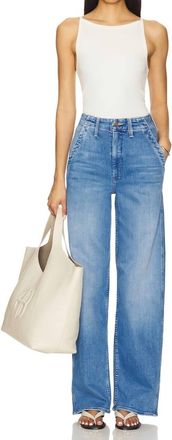 Mother Major Prep Zip Sneak Jeans In Ready Set Go