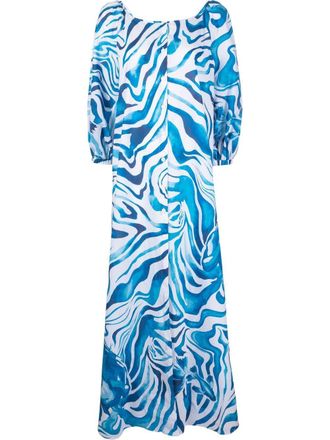 Alberta Ferretti Abito con stampa - Blu