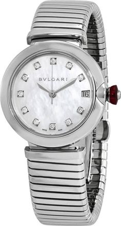 Bulgari Lucea Automatic Diamond Mother of Pearl Dial Ladies Watch 103100