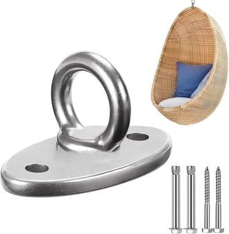 OEM Placas De Ojo De Acero Inoxidable M8 Para Suspensi&oacute;n De Alta Resistencia - Gancho De Techo Con Tornillos Para Hamaca, Columpio Y Saco De Boxeo