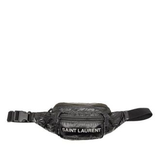 Saint Laurent Pre-owned Nylon Belt Bag - Dames - Pre-owned - Zwart - Maat: ONE Size Nylon