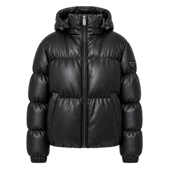 Philipp Plein Eco Leather Puffer Jacket - Dames - Winterjassen - Zwart - S - Jassen