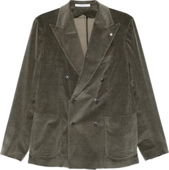 Tagliatore Blazer doppiopetto a coste - Verde