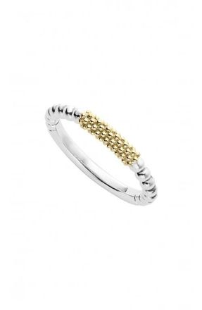 Lagos Caviar Icon Stacking Ring in Silver/Gold at Nordstrom, Size 7