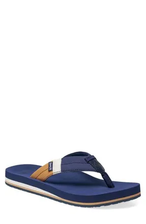 Sanuk Sawyer Flip Flop in Black Iris at Nordstrom, Size 11