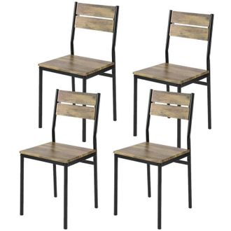 SoBuy SoBuy Set 4 sgabelli da Pranzo Soggiorno Cucina e Ristorante Altezza 44 cm, FST72-Nx4